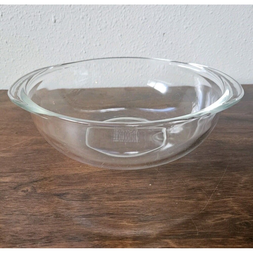 Vintage PYREX 024 Round Casserole Dish 2 Qt Clear Glass Corning USA Vintage